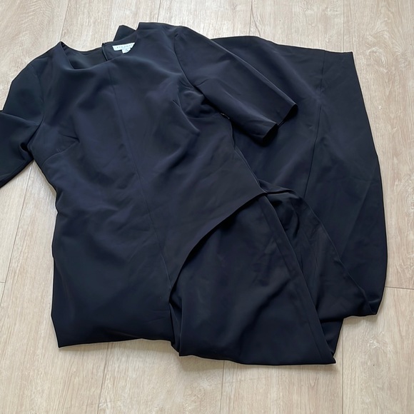 NEW! Kay Unger Davina Romper walk thru jumpsuit dress BLACK SIZE 12 0994 - Picture 6 of 7